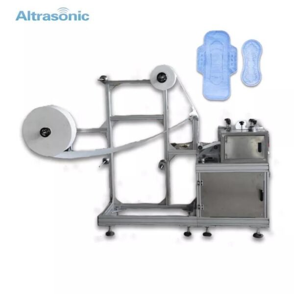 Biodegradable Women Sanitary Pad Making Pe Film Semi Automatic Ultrasonic Sanitary Napkins Making Machine For Women Pads